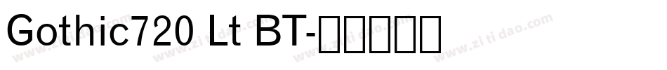 Gothic720 Lt BT字体转换